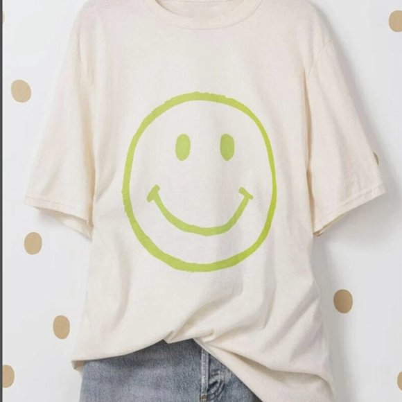 Ribbed Tee w Neon Smiles main image 0